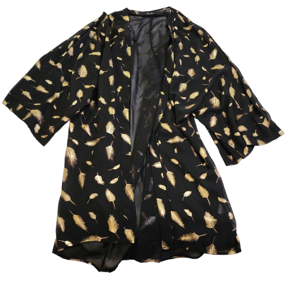 Honey Punch Feather Cover Up, Size L